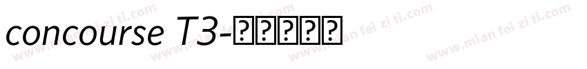concourse T3字体转换